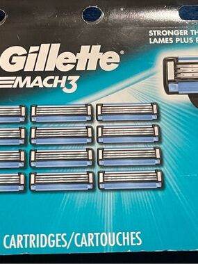 Gillette Mach3 Blue shaver Blade Cartridges - Pack Replacement